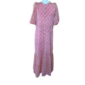 India Collection Emerson Fry Pink Floral maxi dress. Boho, Cottagecore